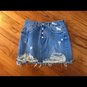 NWOT Denim Mini Skirt